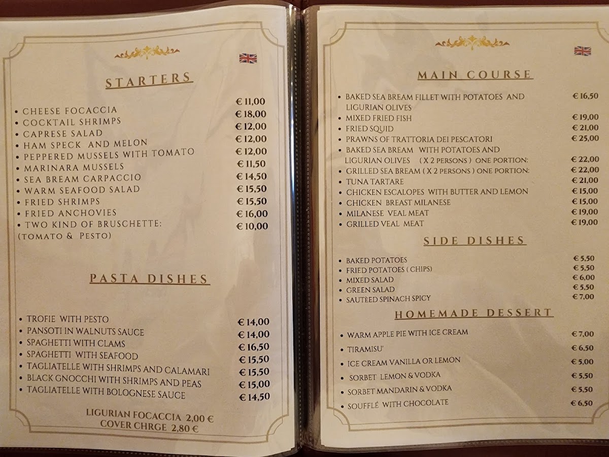 Menu Trattoria Dei Pescatori-1