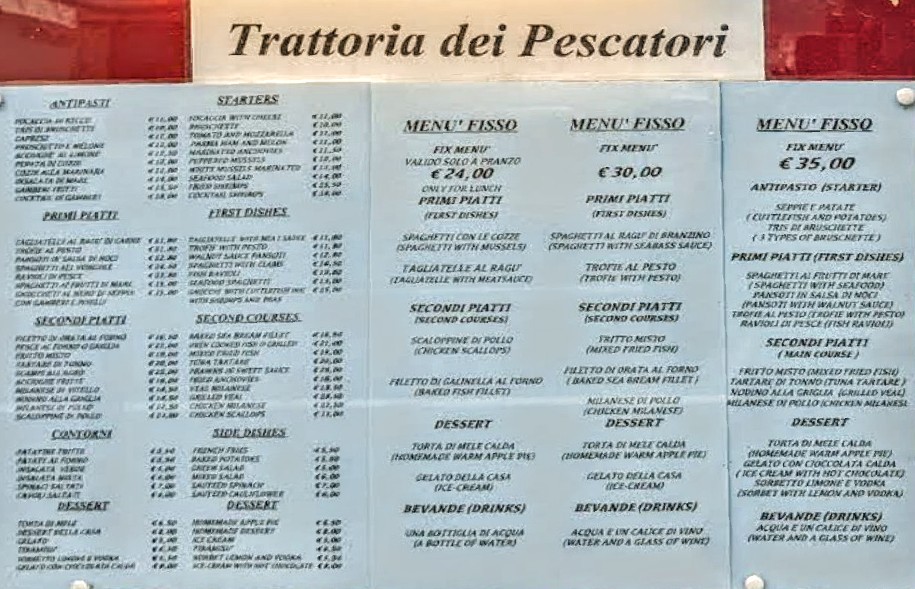 Menu Trattoria Dei Pescatori-7